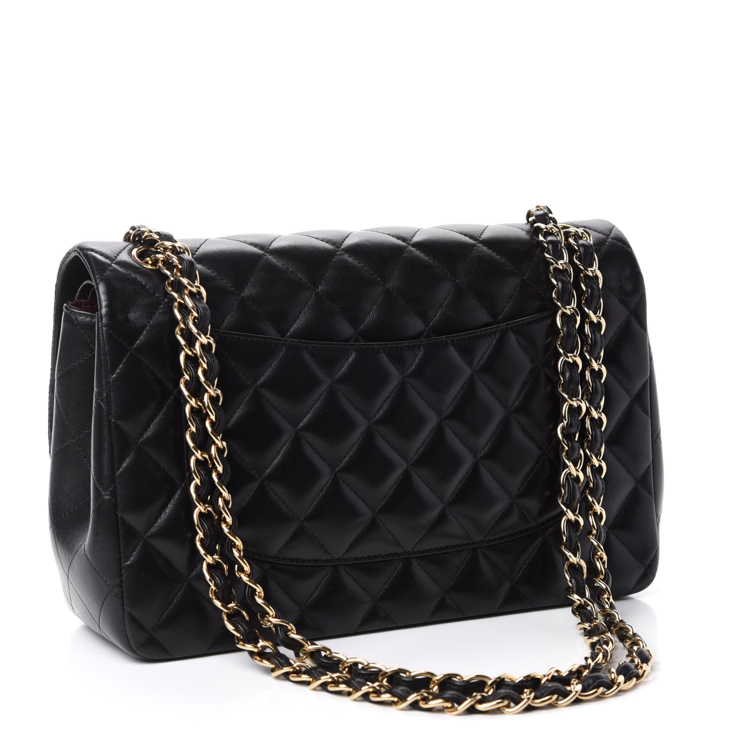 Chanel Lambskin Quilted Jumbo Double Flap Black 4 of 12