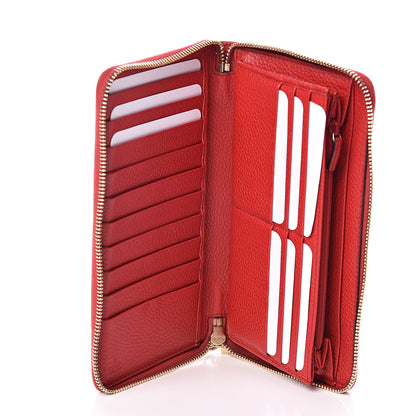 Gucci Pebbled Calfskin Soho Zip Around Wallet Red 5 of 7