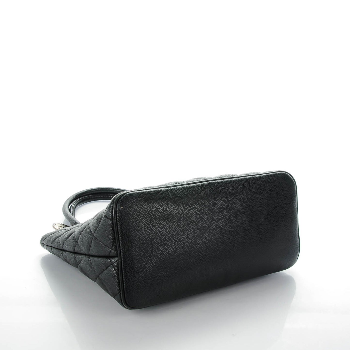 Caviar Quilted Medallion Tote Black