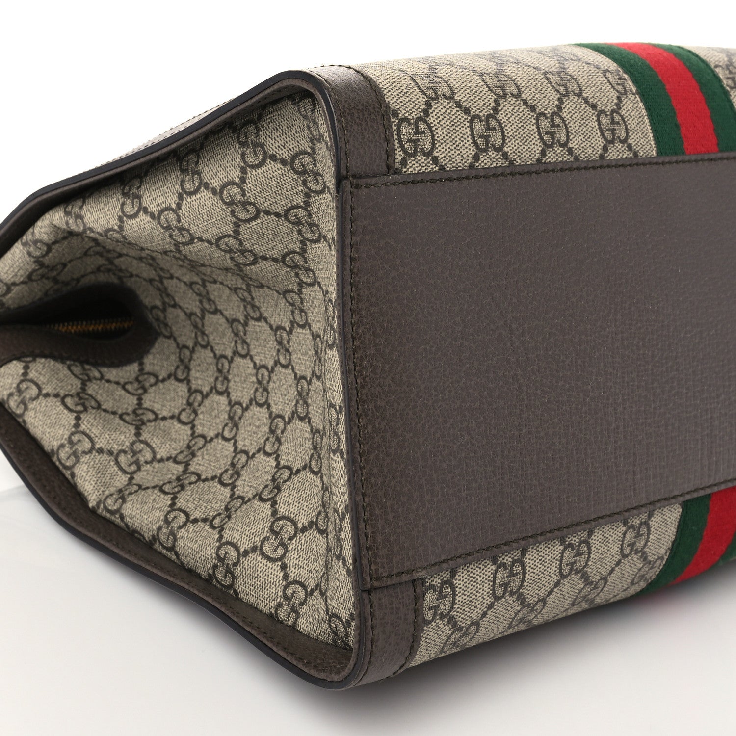 Gucci GG Supreme Monogram Web Medium Ophidia Tote Bag Brown 8 of 9