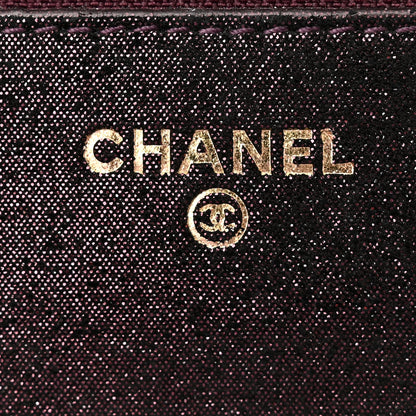 Chanel Iridescent Calfskin Quilted Tartan Button Wallet on Chain WOC 6 of 17