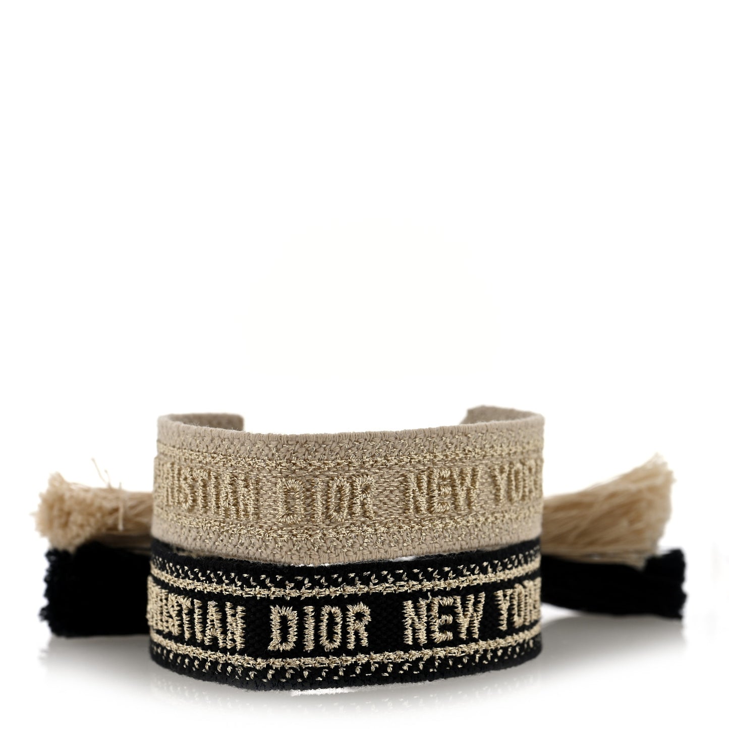 Woven Cotton J'Adior Friendship Bracelet Set Gold Black