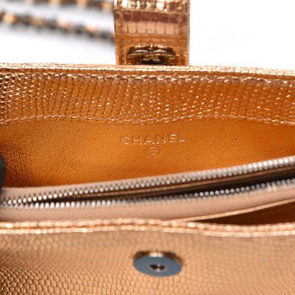 Chanel Lizard Mini Phone Holder Clutch Rose Gold 6 of 11