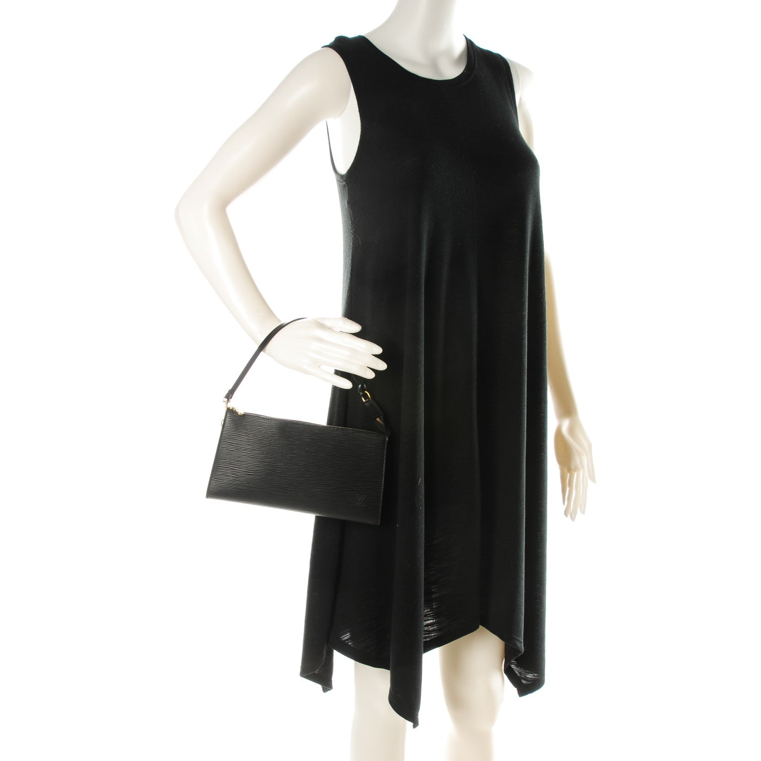 Louis Vuitton Epi Pochette Accessories 24 Black 2 of 7