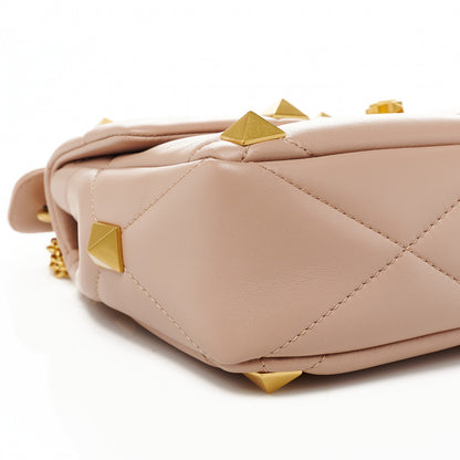 Valentino Garavani Nappa Large Roman Stud Shoulder Bag Rose Cannelle 8 of 9