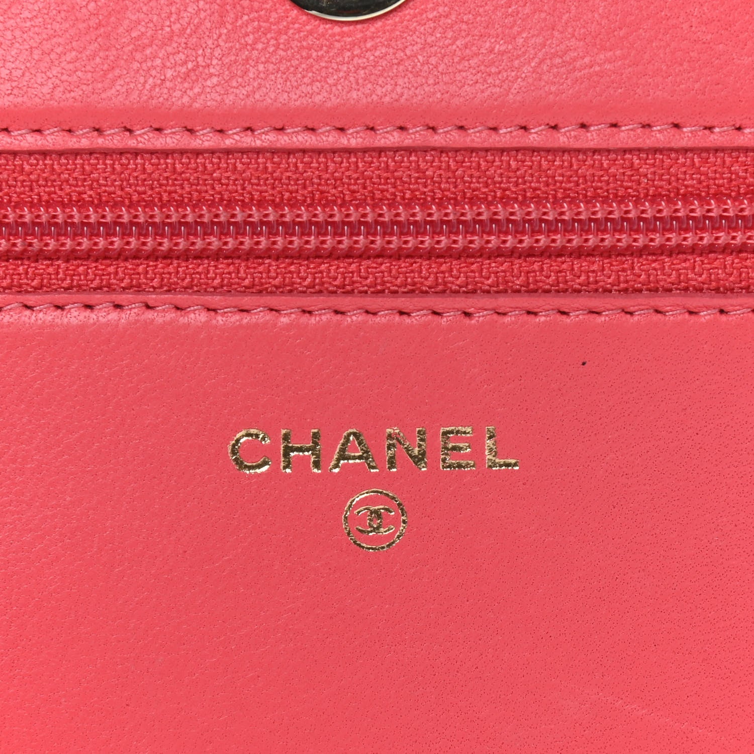 Chanel Lambskin Chevron Quilted Boy Wallet On Chain WOC Pink 7 of 13
