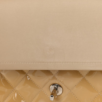 Chanel Patent Quilted Jumbo Double Flap Beige 12 of 16
