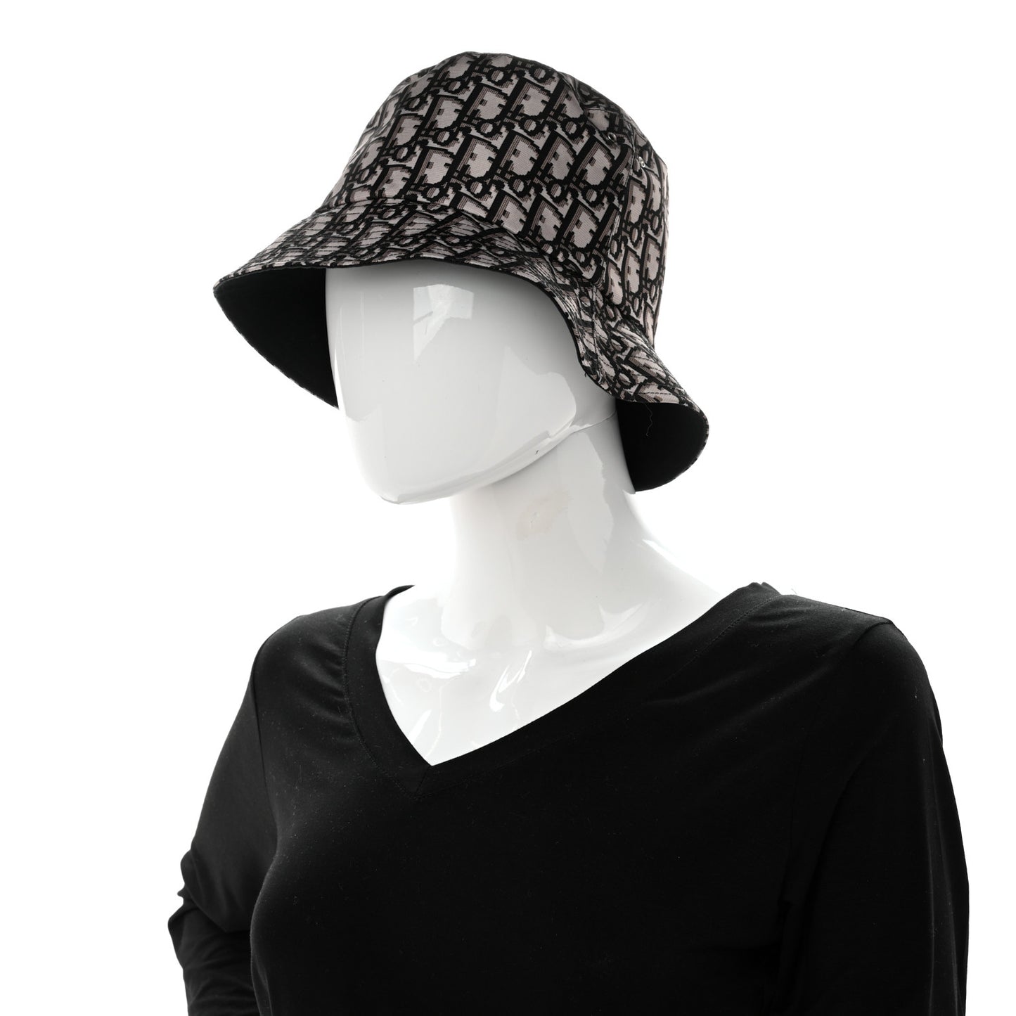 Oblique Reversible Teddy-D Brim Bucket Hat Black