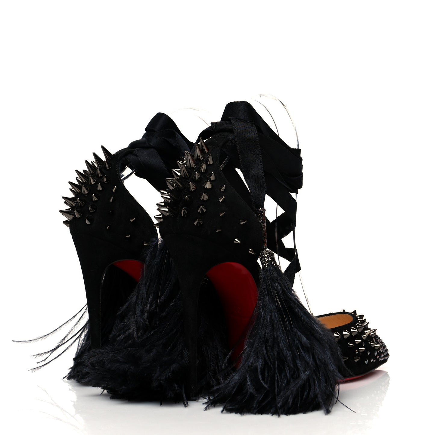 Velour Spikes Fairy 100 Pumps 38 Black
