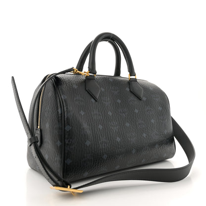 MCM Visetos Medium Ella Boston Bag Black 3 of 10