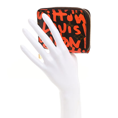 Louis Vuitton Monogram Graffiti Zippy Coin Purse Orange 2 of 9