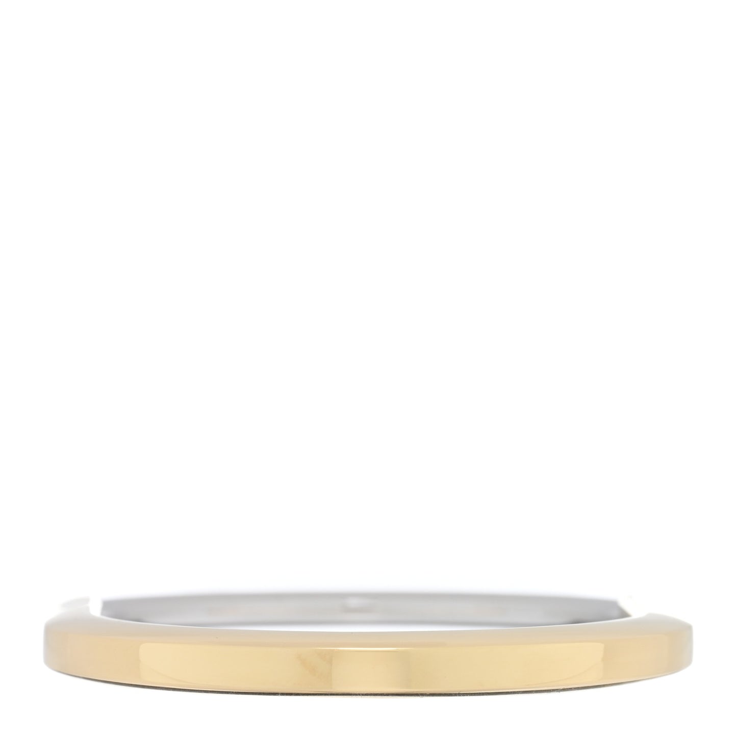 18K Yellow White Gold Tiffany Lock Bangle Bracelet
