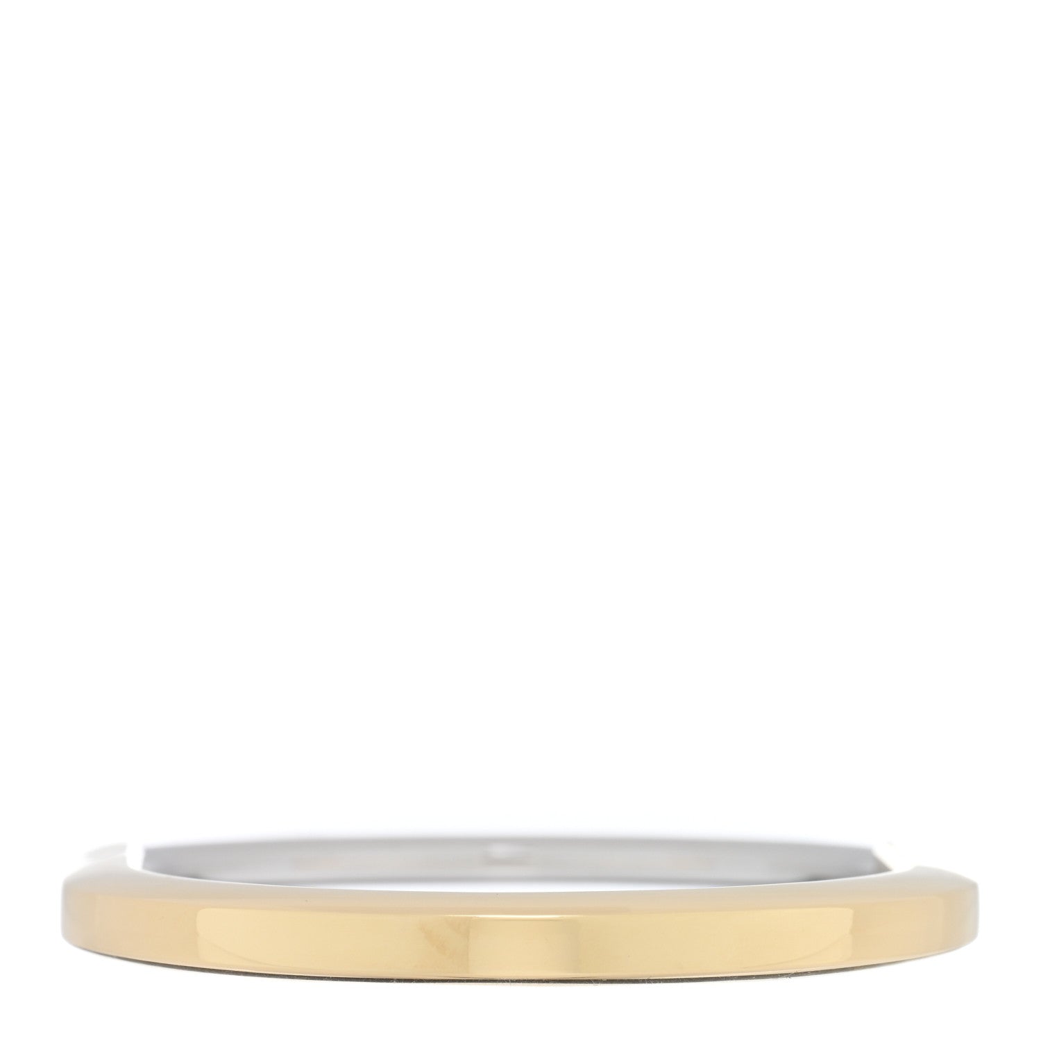 Tiffany 18K Yellow White Gold Tiffany Lock Bangle Bracelet 4 of 5