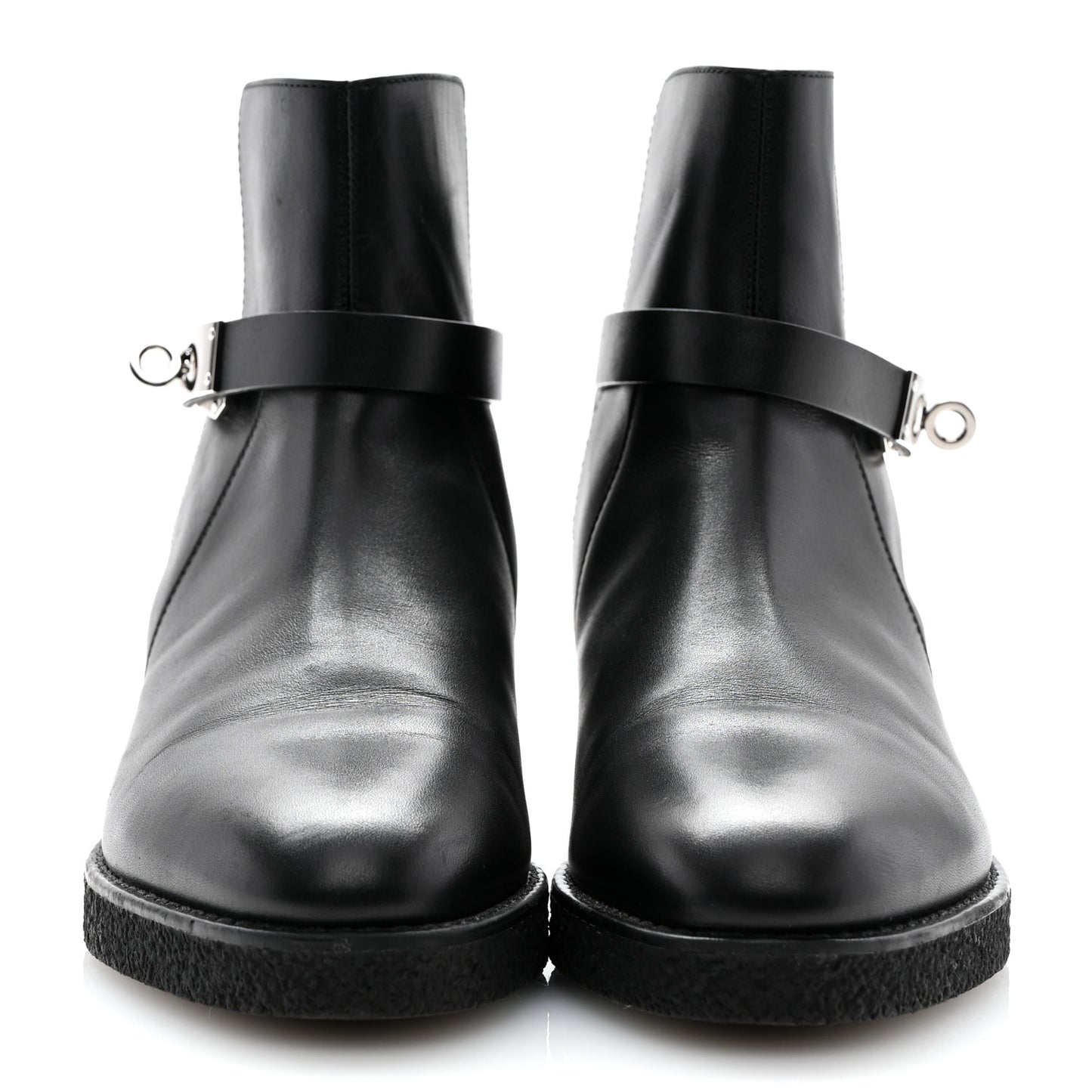 Heritage Calfskin Follow Ankle Boots 38 Black