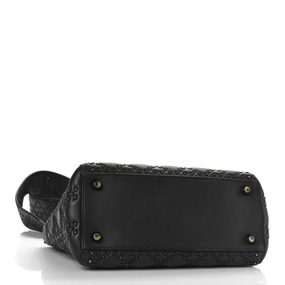 Christian Dior UItra Matte Calfskin Cannage Studded Medium Supple Lady Dior Black 4 of 10