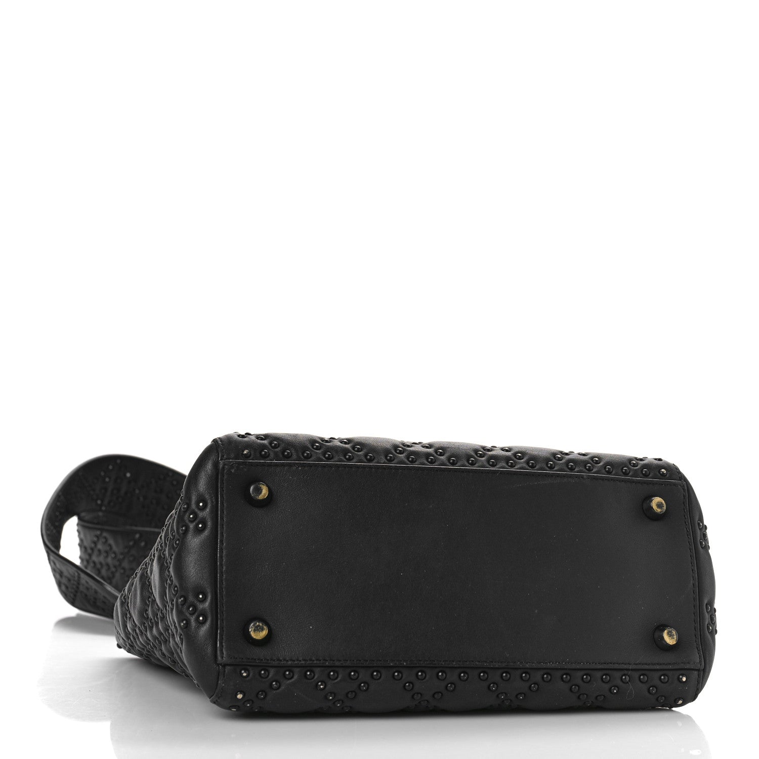 Christian Dior UItra Matte Calfskin Cannage Studded Medium Supple Lady Dior Black Black 4 of 10
