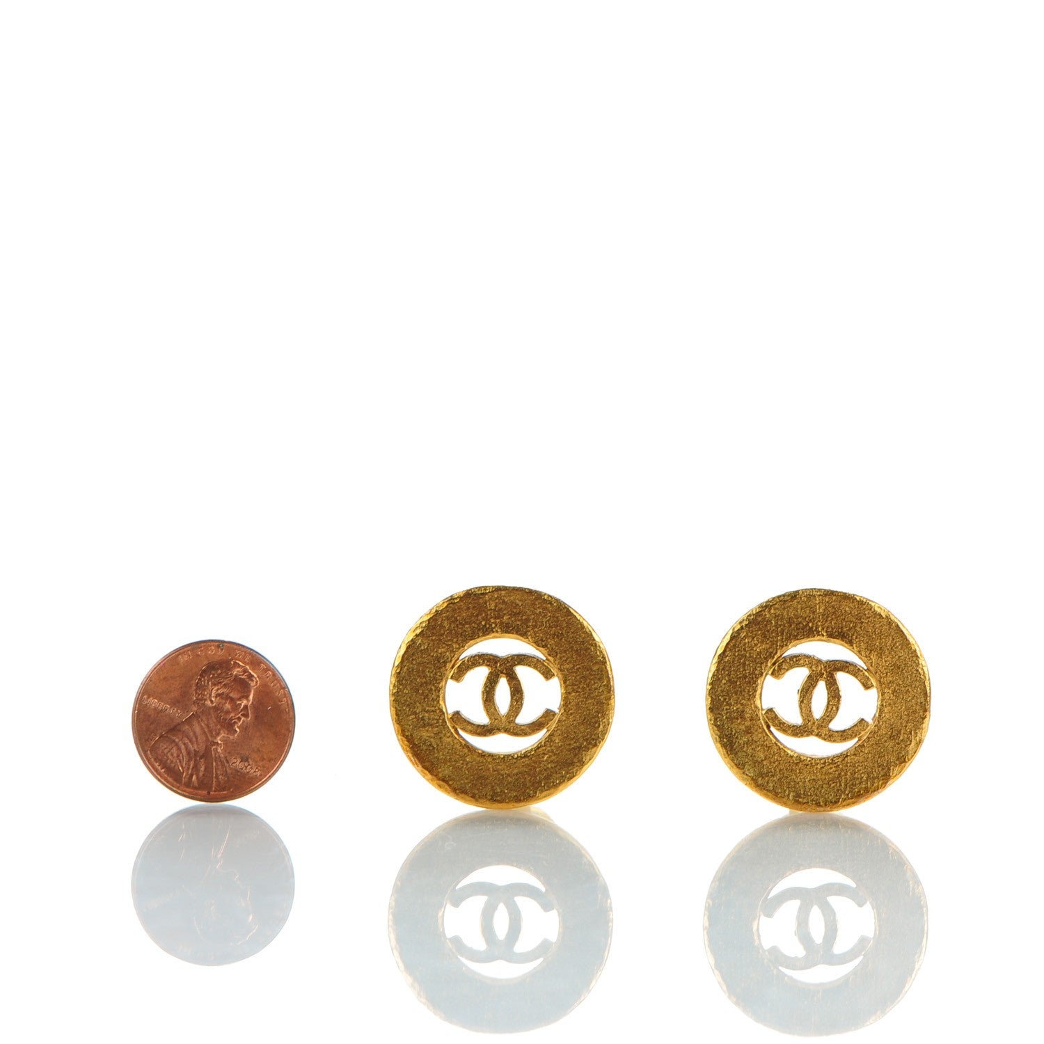 Chanel CC Clip On Earrings Gold 2 of 3