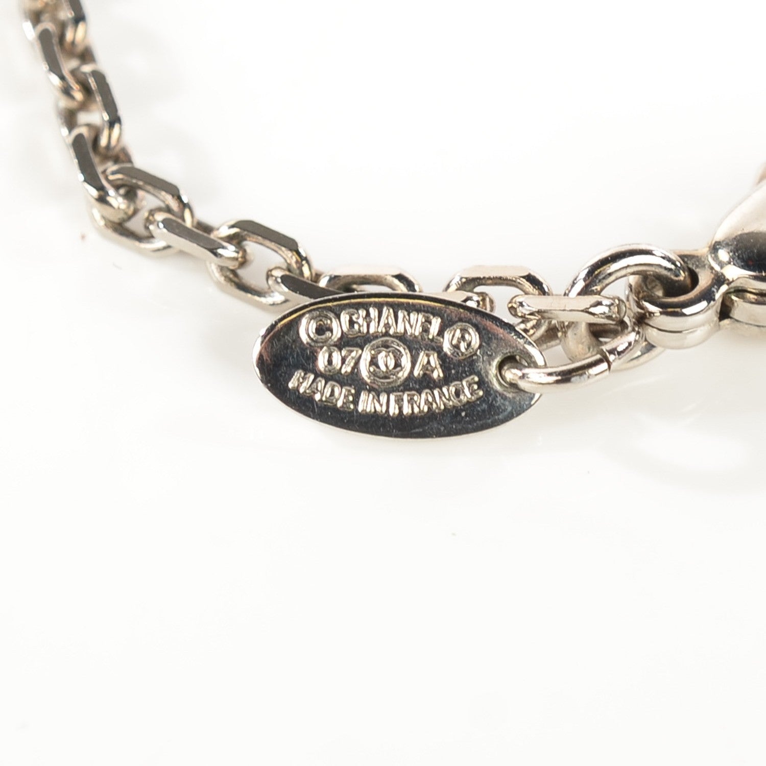 Chanel Crystal CC Square Charm Necklace 5 of 7