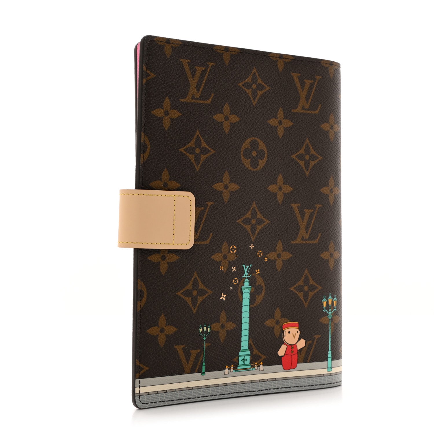 Louis Vuitton Monogram 2022 Christmas Animation Paris Notebook Cover Pink 3 of 6