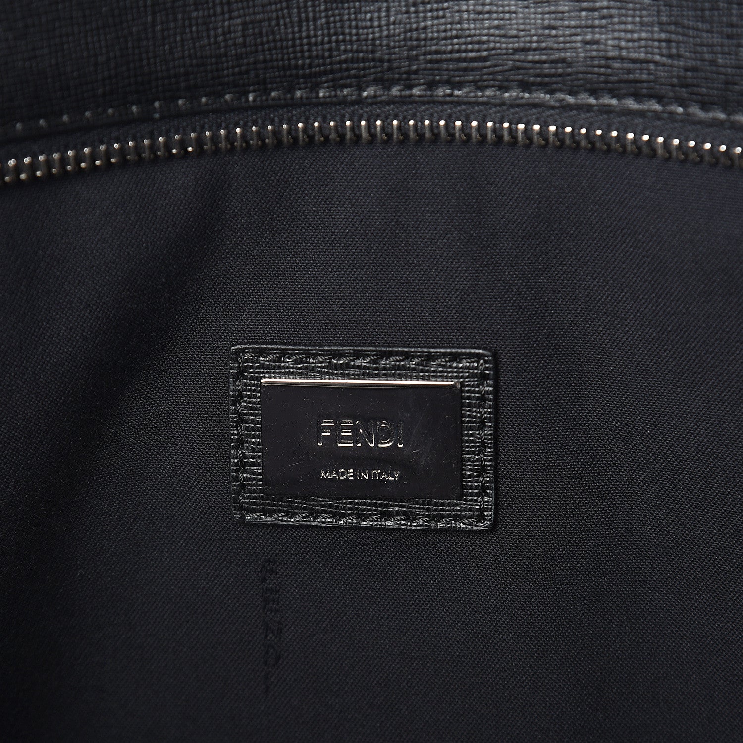 Fendi Vitello Elite Cuoio Monster Buggies Medium Roll Tote Cedro Black 5 of 7