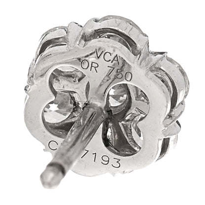 Van Cleef & Arpels 18K White Gold Diamond Fleurette Earrings 4 of 4