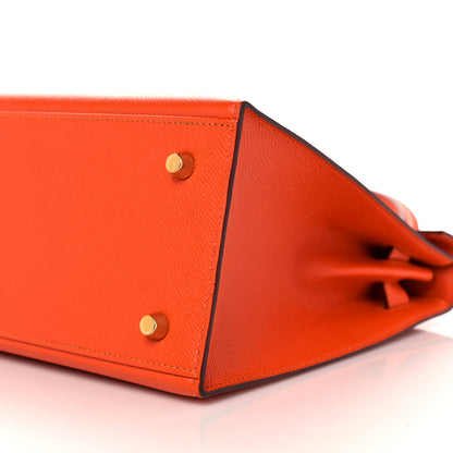 Hermes Epsom Kelly Sellier 28 Orange Poppy 7 of 42