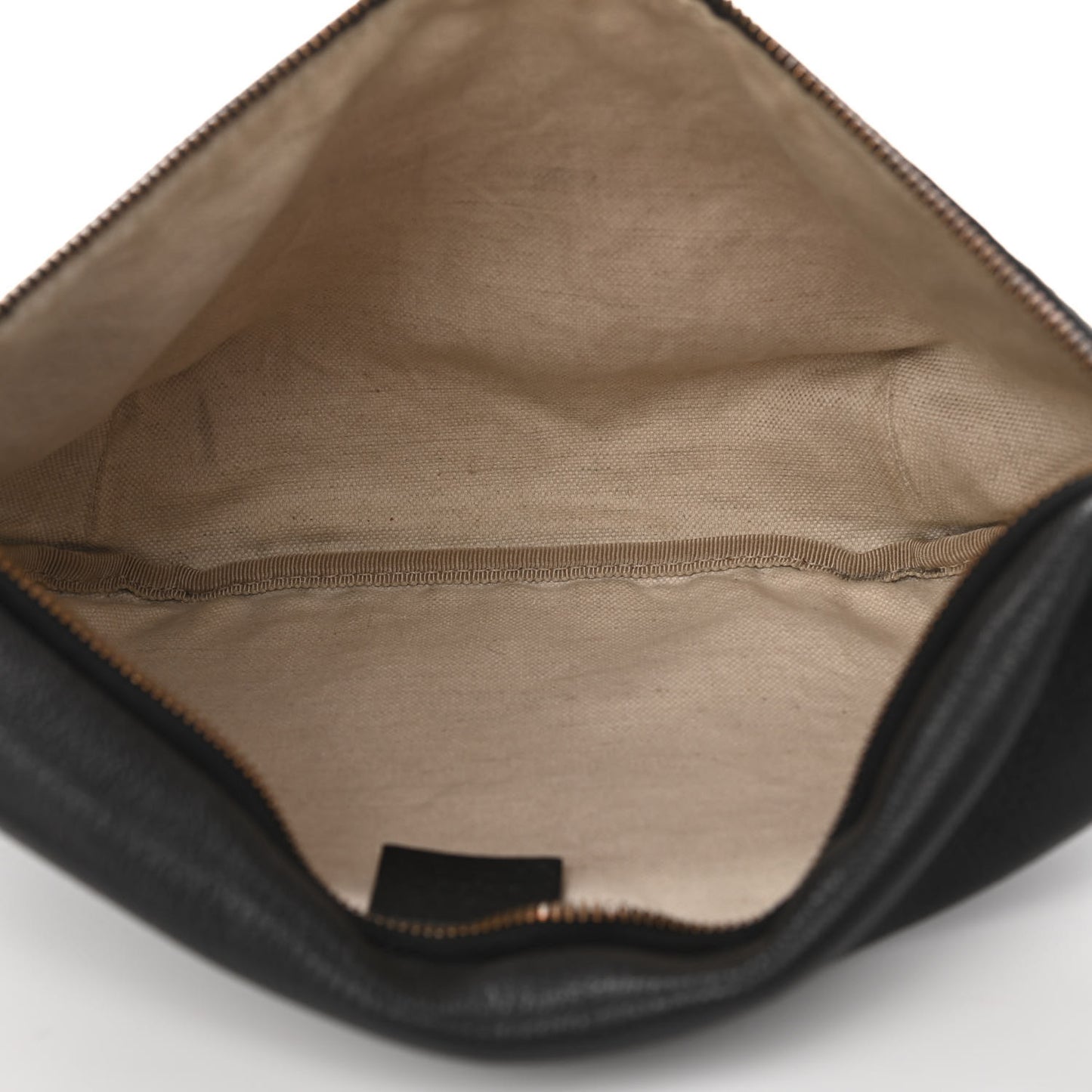 Grained Calfskin Logo Belt Bag Black