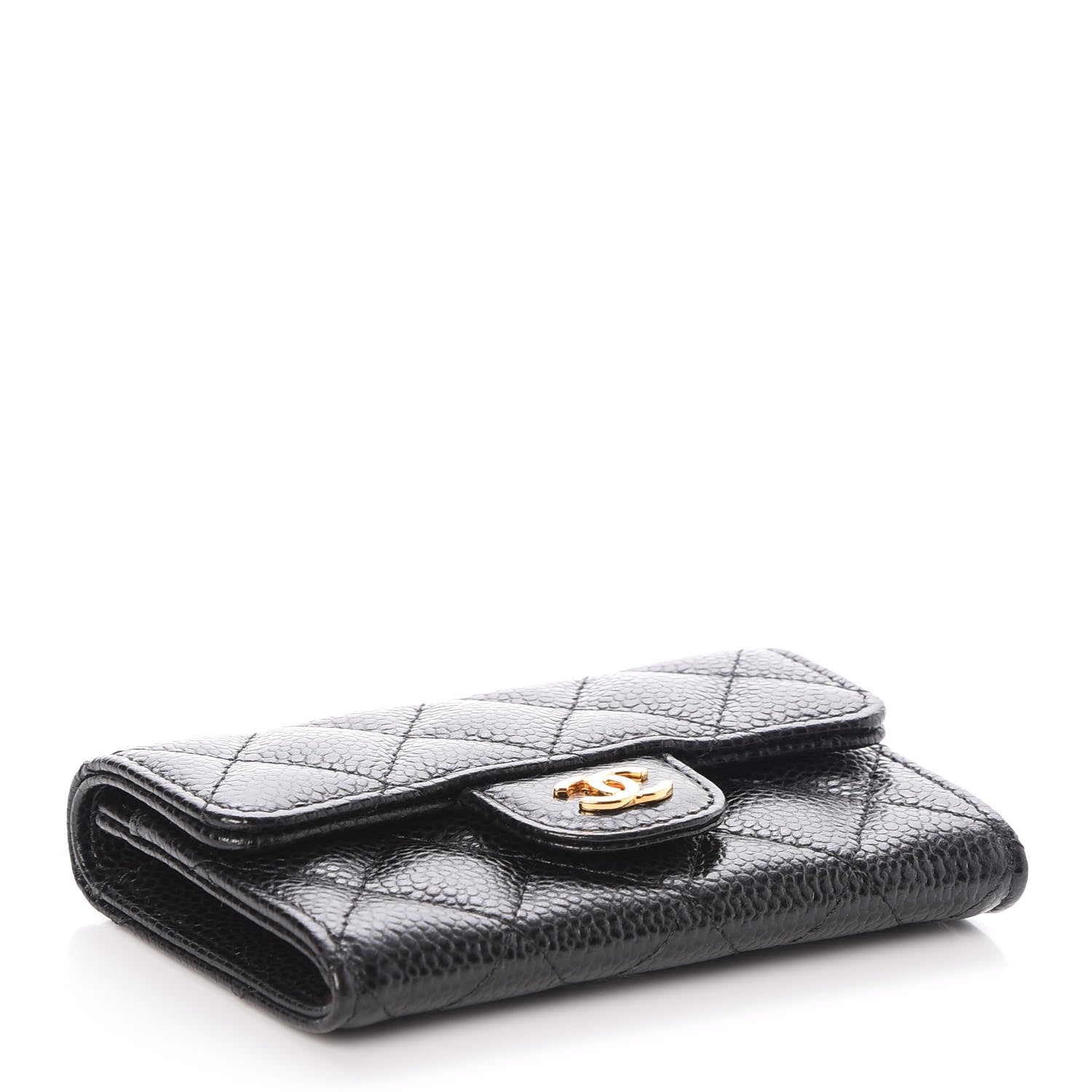 Chanel Caviar Quilted Flap Card Holder Black 4 of 9