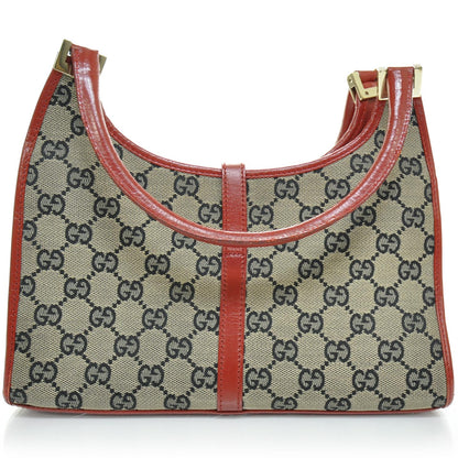 Gucci Monogram Small Bardot Tote Navy Red 4 of 8