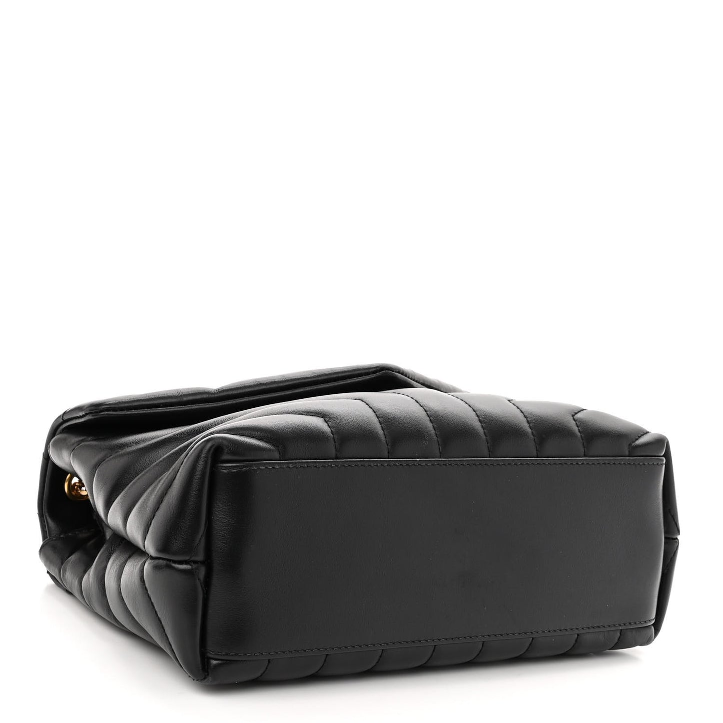 Calfskin Y Quilted Monogram Small Loulou Chain Satchel Black