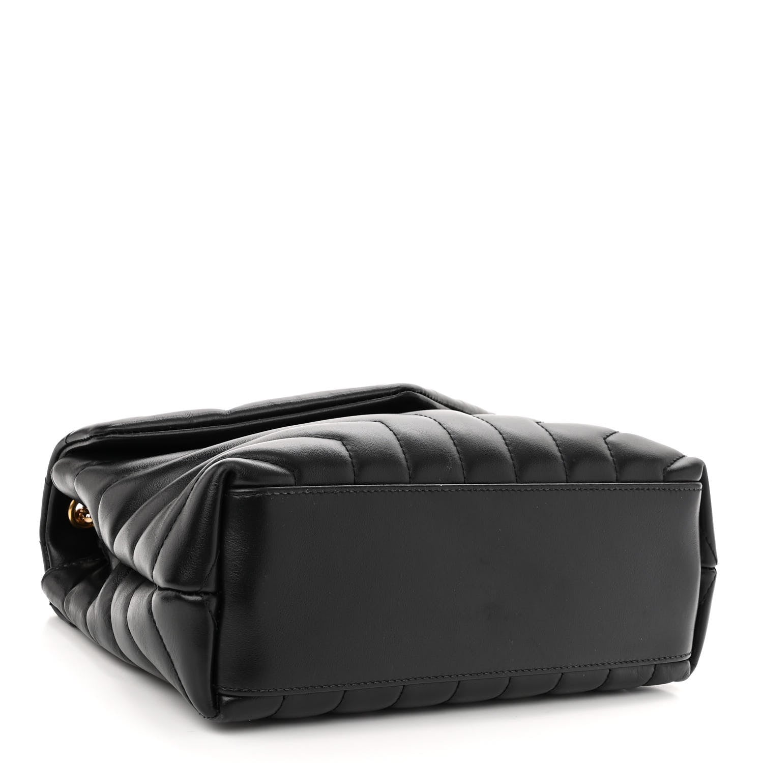 Saint Laurent Calfskin Y Quilted Monogram Small Loulou Chain Satchel Black 4 of 9
