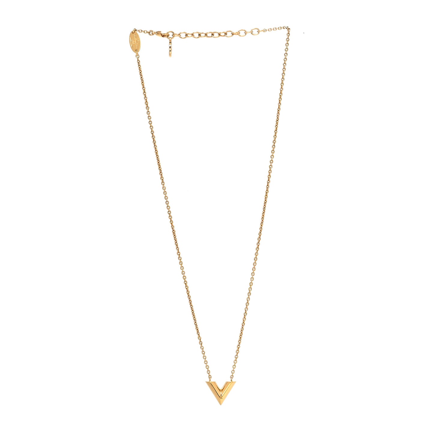 Brass Essential V Necklace Gold