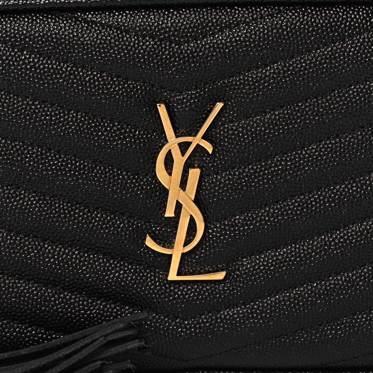 Saint Laurent Grain De Poudre Matelasse Monogram Mini Lou Camera Bag Black 8 of 11