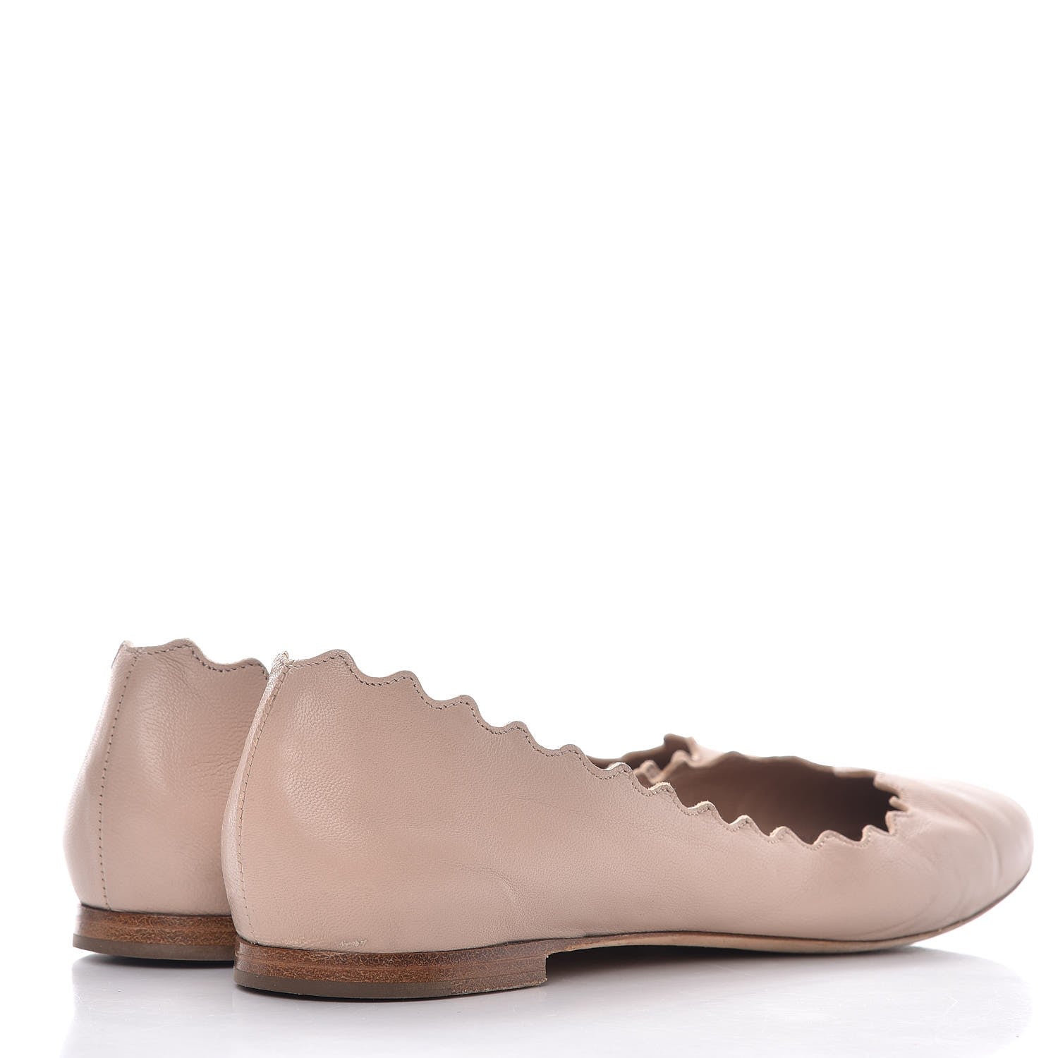 Chloe Calfskin Lauren Ballet Flats 38 Pink Tea 4 of 12