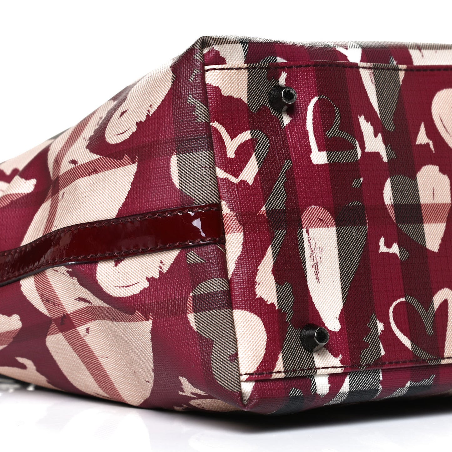 Nova Check Heart Tote Red