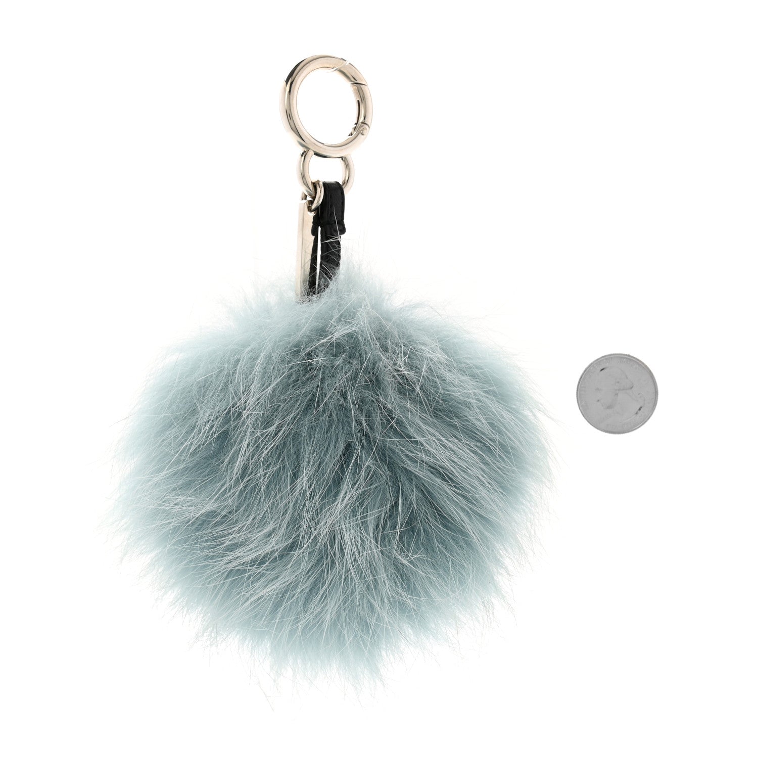 Fendi Fox Mink Rabbit Fur Vitello Flamingo Mini Monster Bag Bug Charm Lagoon Black Multicolor 2 of 4