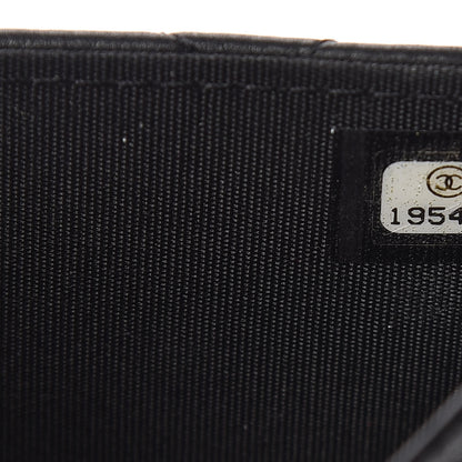 Chanel Calfskin Quilted Boy Wallet On Chain WOC So Black 8 of 17