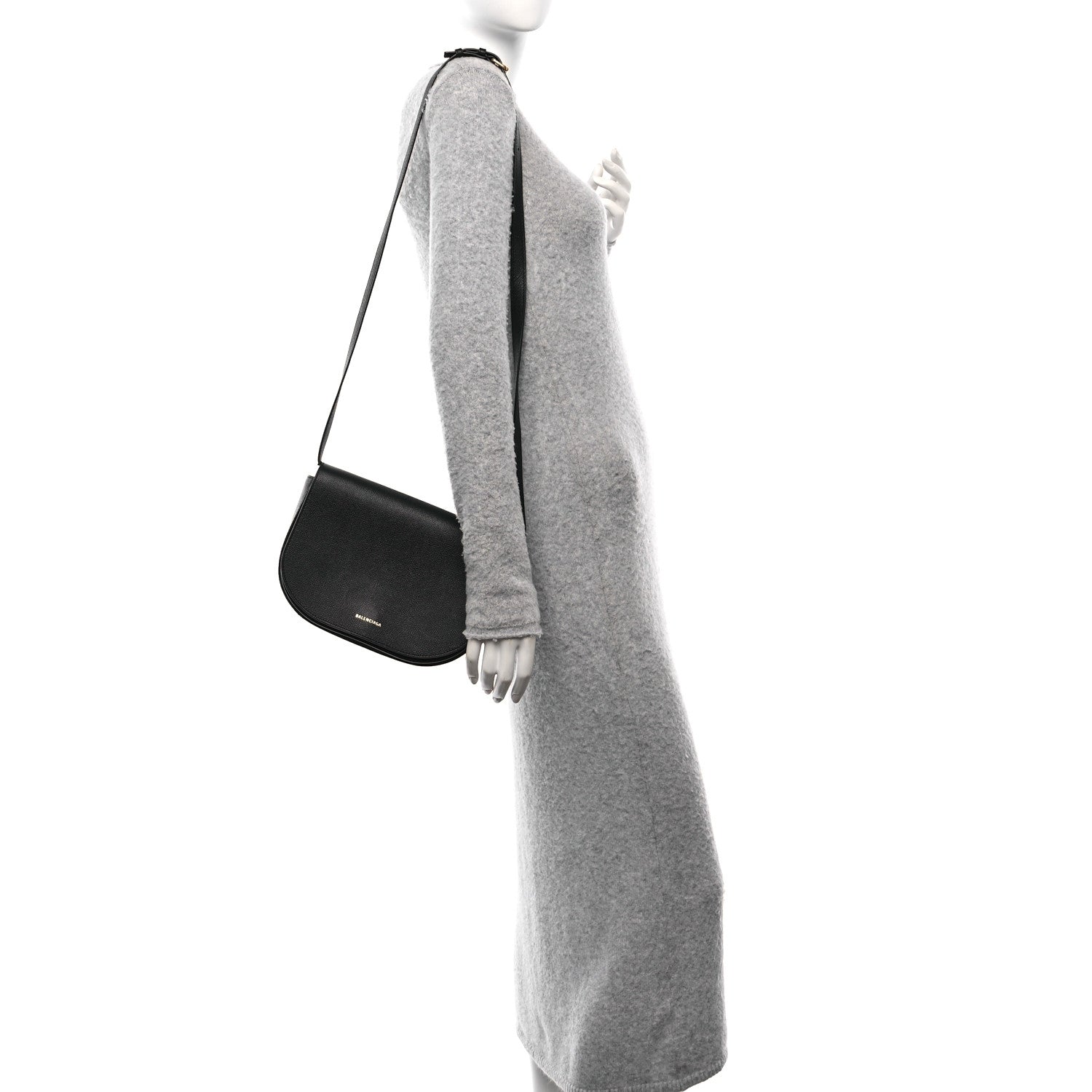 Balenciaga Signature Grained Calfskin Logo Ville Day Bag Black 2 of 13