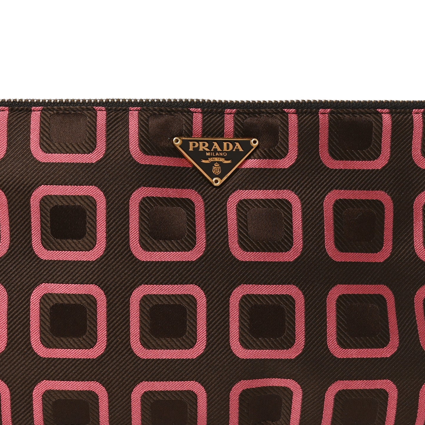 X HOLLIDAY & BROWN Tessuto Nylon Quilted Pochette Bag Brown Multicolor