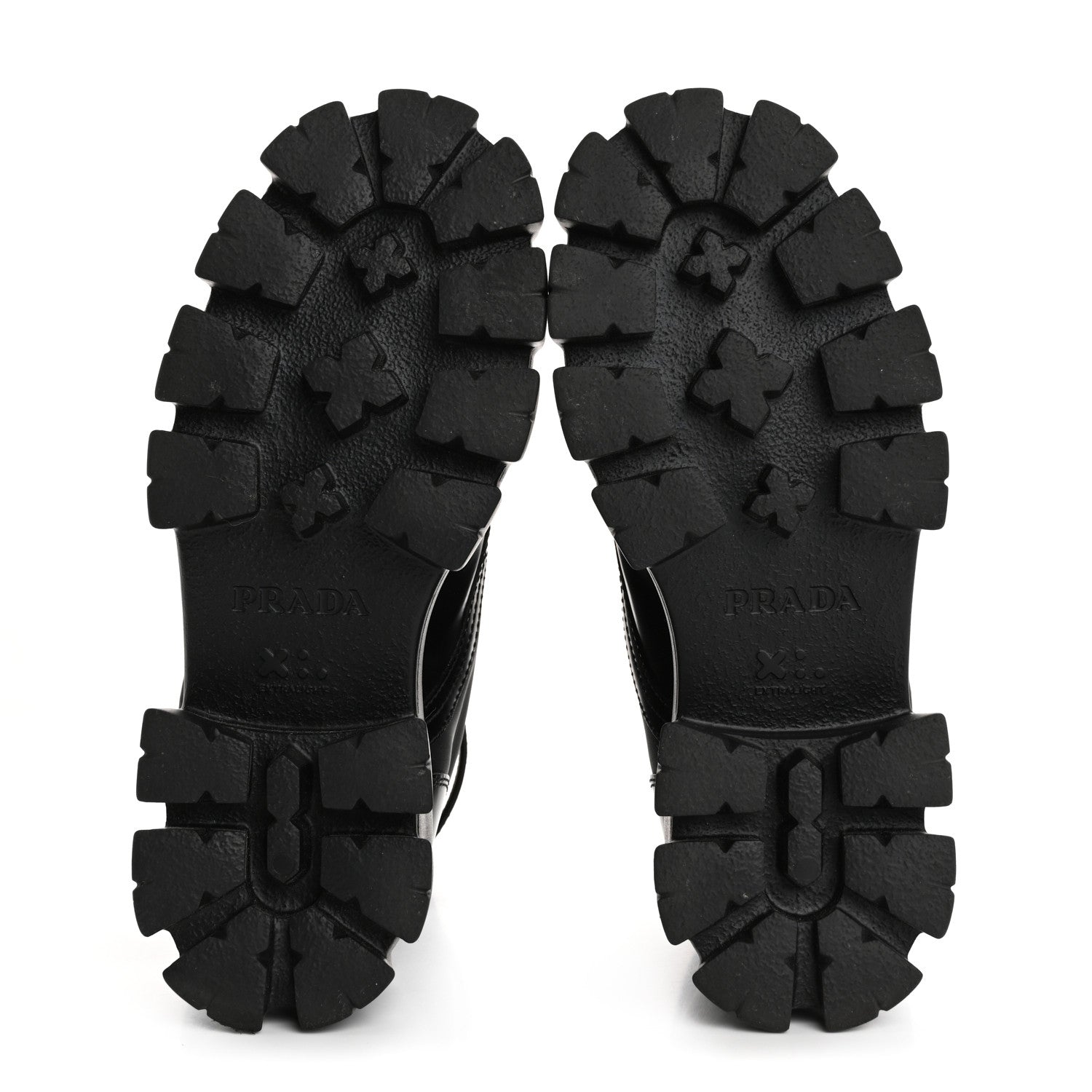 Prada Spazzolato Rois Re-Nylon Metal Triangle Logo Monolith Pouch Pocket 55mm Boots 37 Black 6 of 16