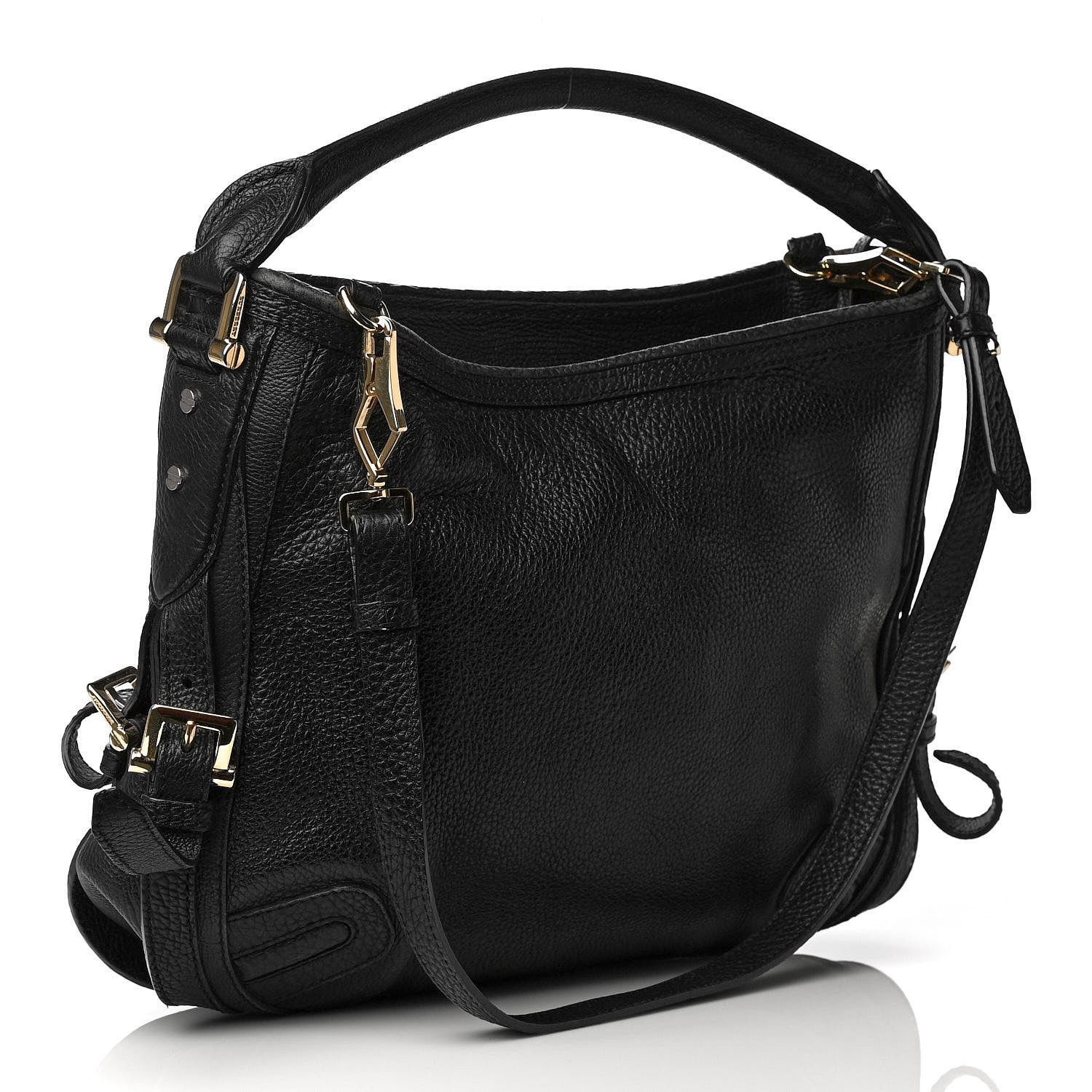 Burberry Calfskin Hobo Black 2 of 10