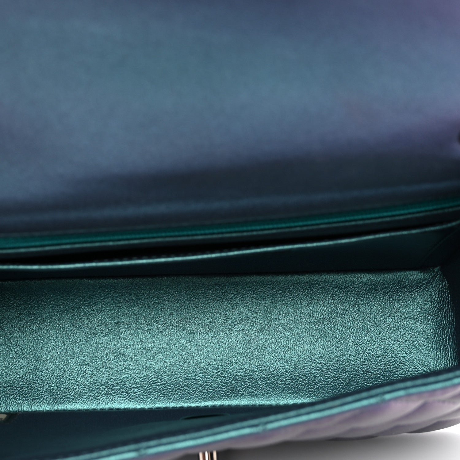 Chanel Iridescent Lambskin Quilted Mini Rectangular Flap Turquoise 6 of 10