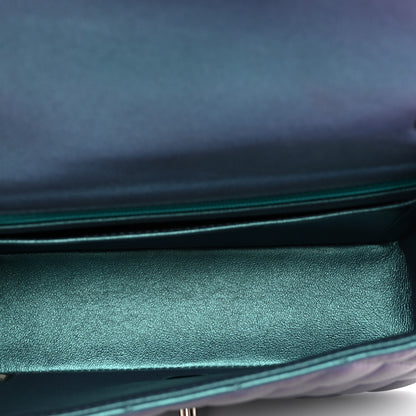 Chanel Iridescent Lambskin Quilted Mini Rectangular Flap Turquoise 6 of 10