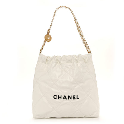 Chanel Calfskin Quilted Small Chanel 22 White 1 of 11