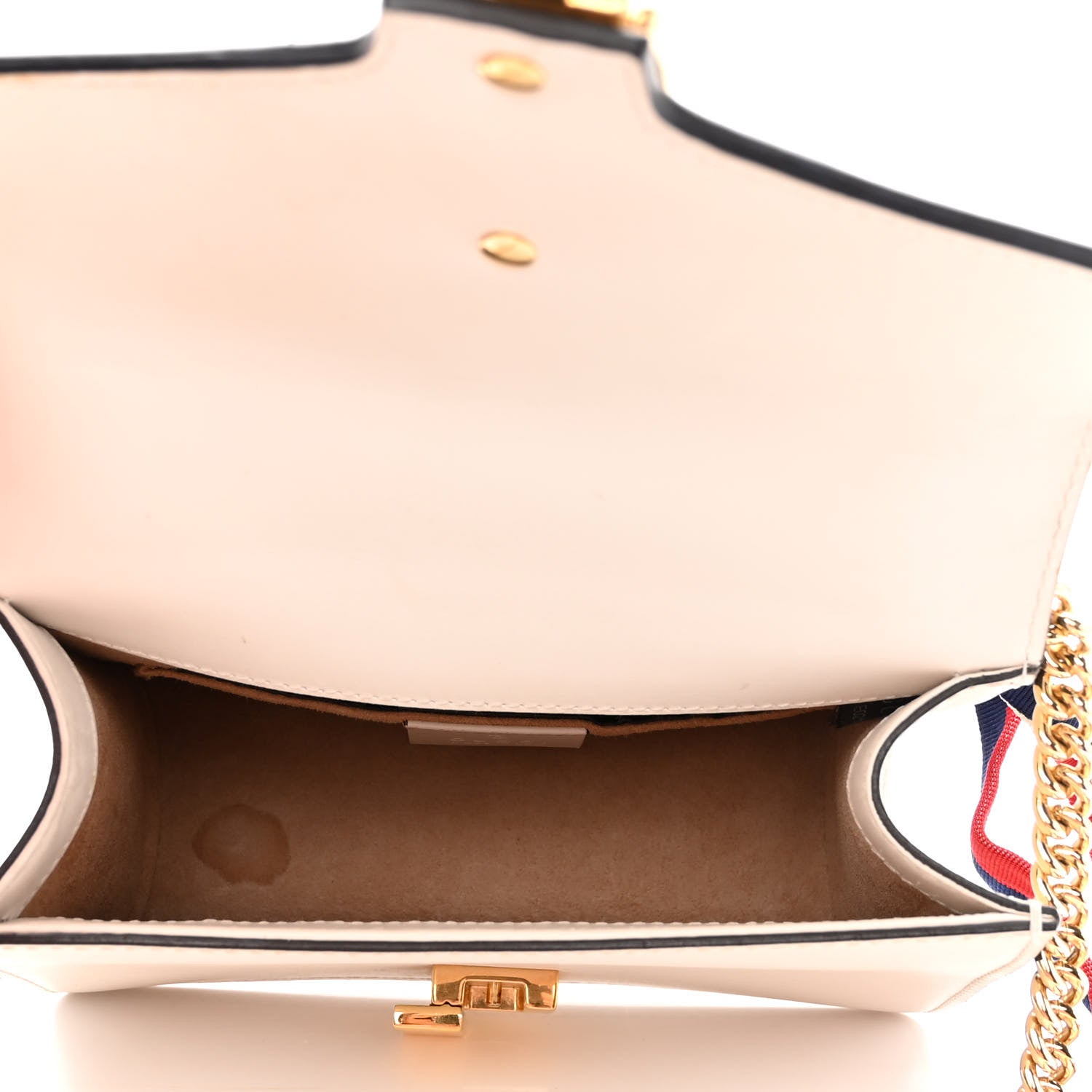 Gucci Calfskin Mini Sylvie Chain Shoulder Bag White 5 of 13