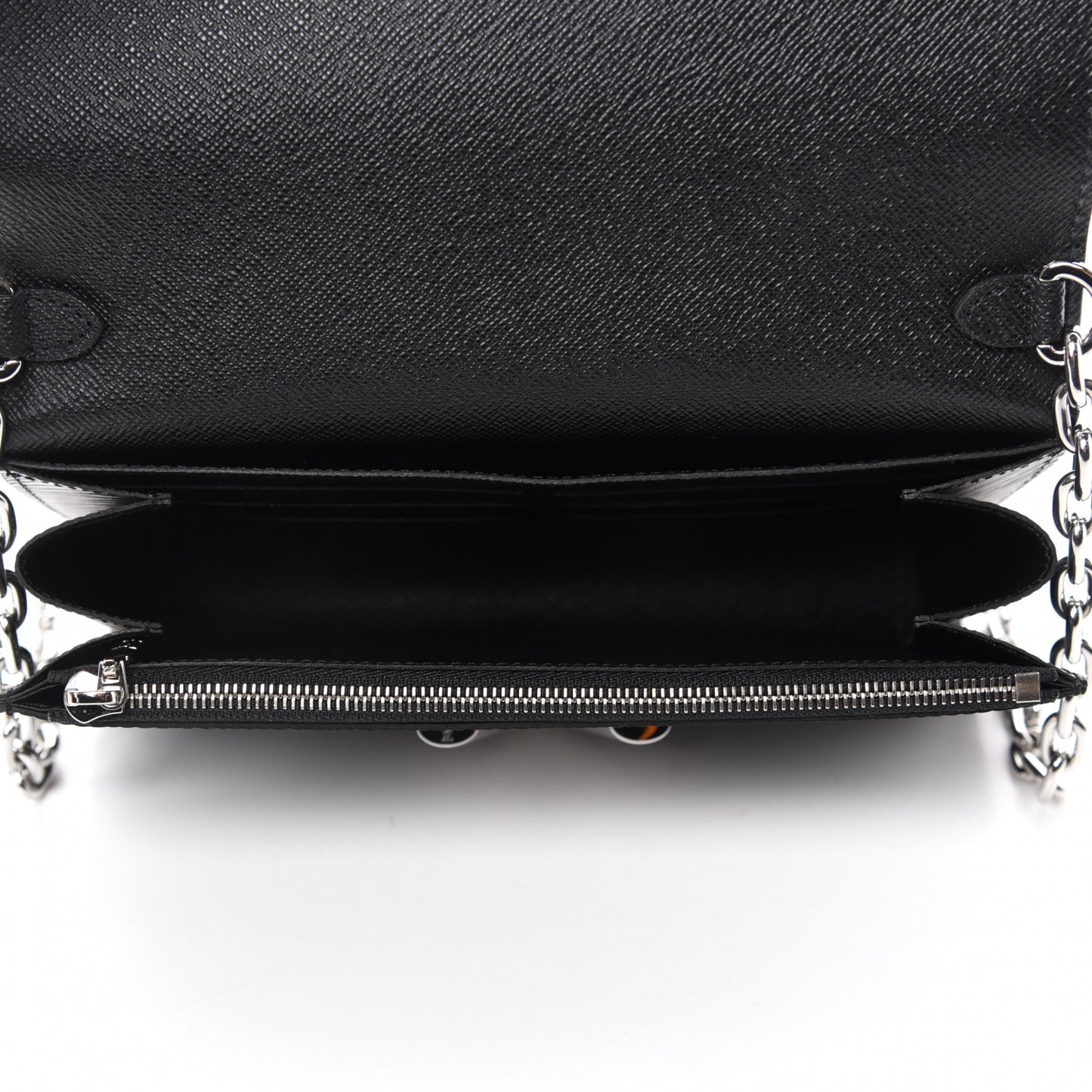 Epi Twist Chain Wallet Black
