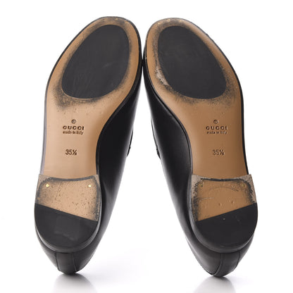 Gucci Calfskin Womens Jordaan Loafers 35.5 Black 5 of 13