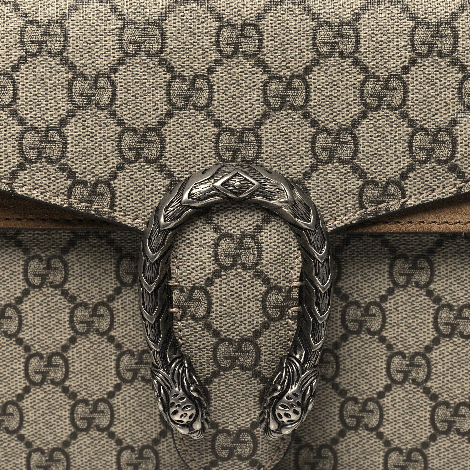 Gucci GG Supreme Monogram Small Dionysus Shoulder Bag Taupe 9 of 13