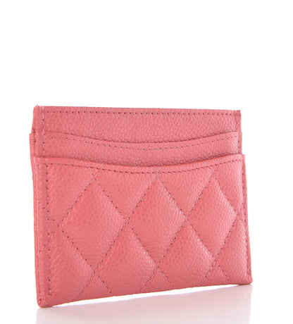 Chanel Metallic Caviar Quilted Card Holder Pink 3 of 7