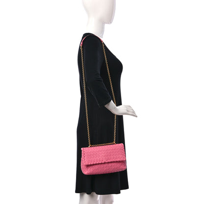 Bottega Veneta Nappa Intrecciato Baby Olimpia Shoulder Bag Antique Pink 2 of 11